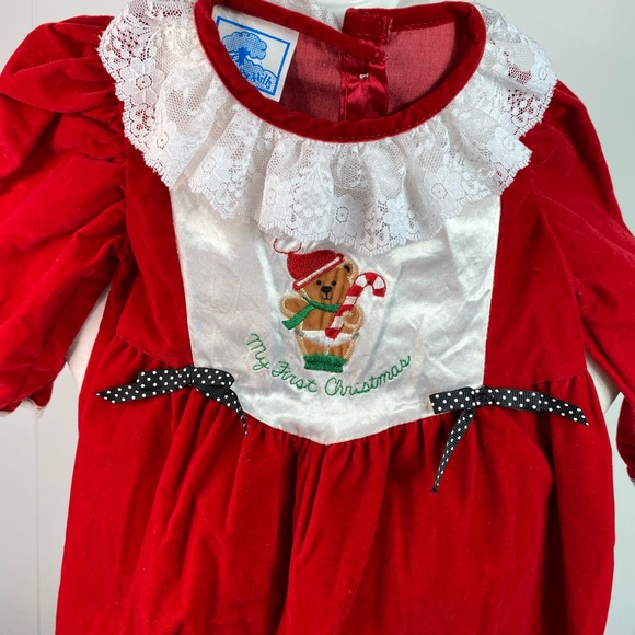 Vintage Hickory Hill 24-months Red Romper Suit My First Christmas - Picture 2 of 10